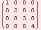 ( 1 0 0 0 ) 0 2 0 0 0 0 3 0 0 0 0 4